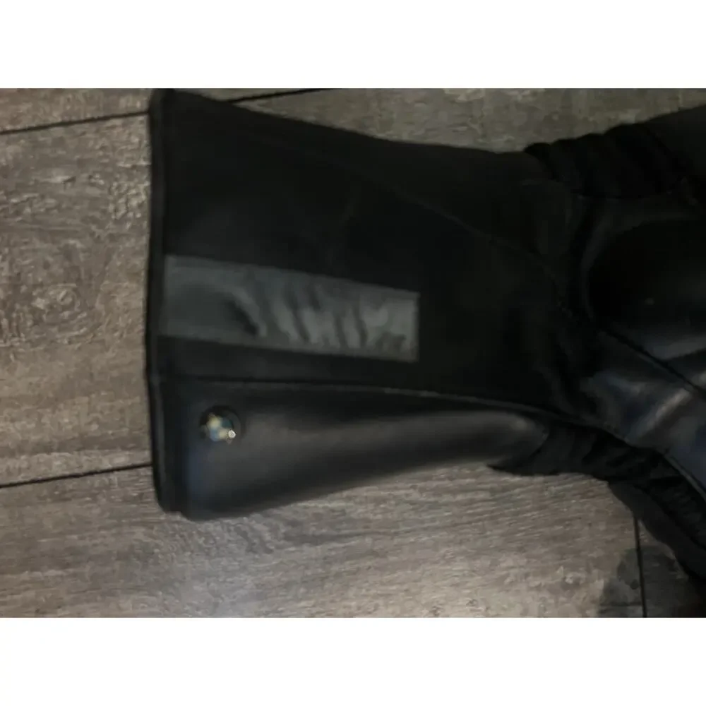 Vintage BMW Motorrad Leather Motorcycle Boots Made Italy Black EU 44 Biker Sz 11